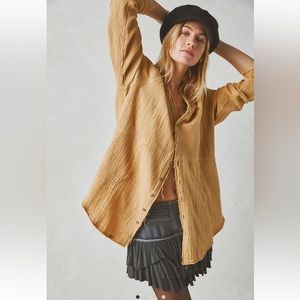 🌞 Free People - We The Free Summer Daydream Button Down🍹XS but oversized
